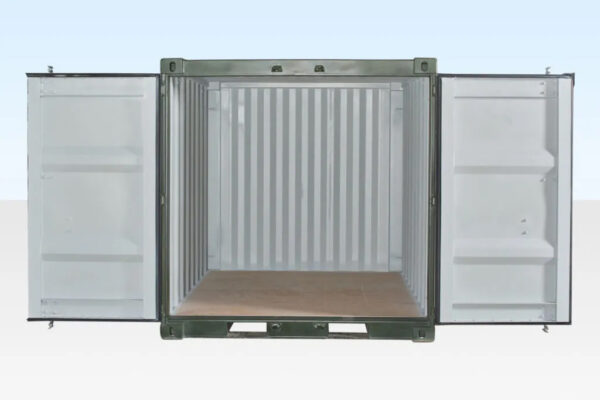 8ft One Trip Shipping Container Green (RAL 6007)